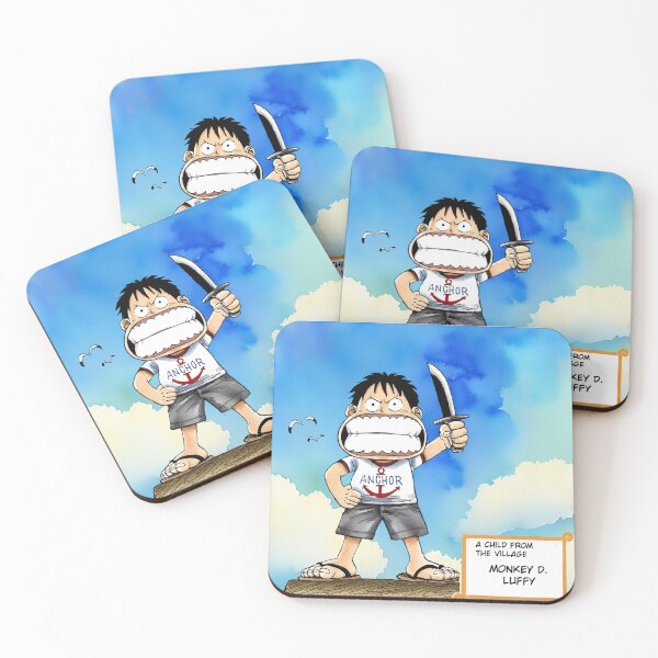 Item preview, Monkey D Luffy Kid version among blue sky and clouds - One piece moment. designed and sold by happy-capy.