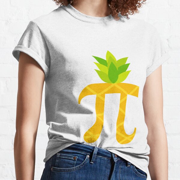 Funny Pi-neapple Pi Day 2018 Colorful Sign Humor Gift Classic T-Shirt