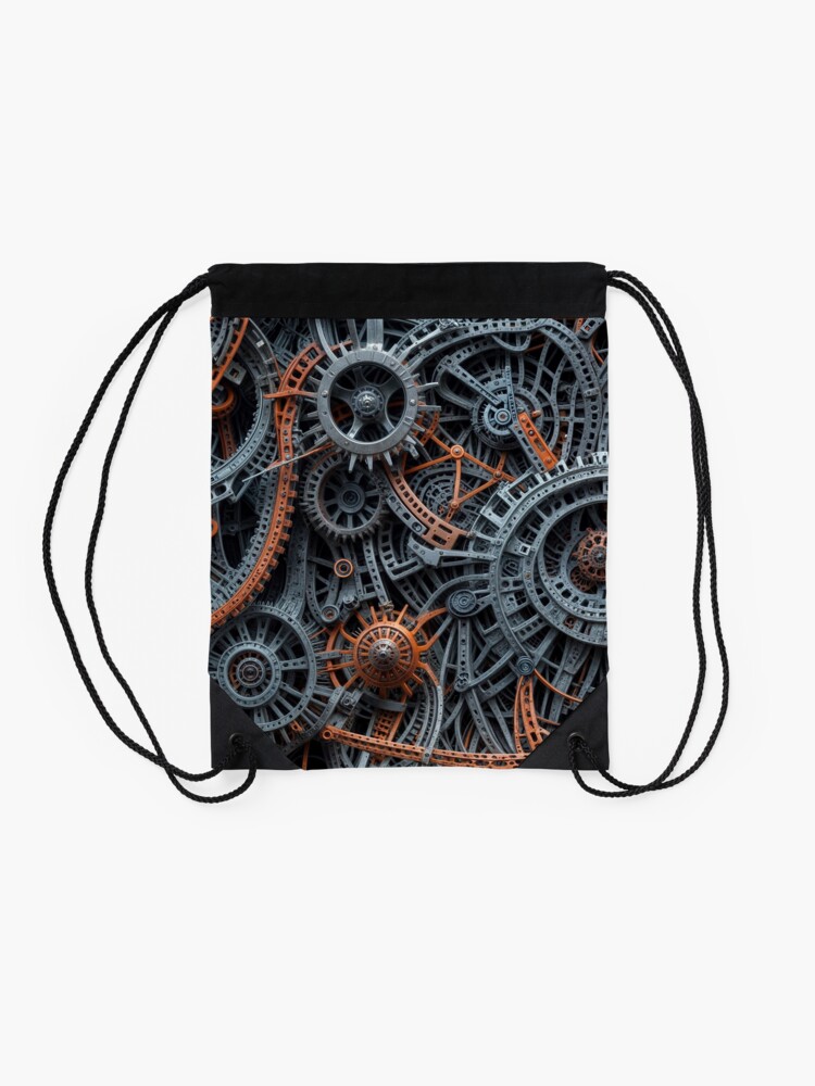 Aperçu 2 sur 3. Sac à cordon avec l'œuvre Steampunk 14 créée et vendue par oduchossoir.