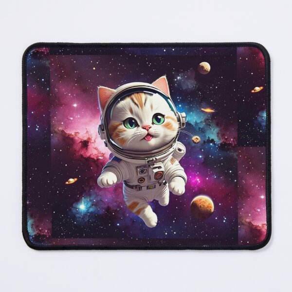 Item preview, Adorable white and orange cartoon space cat! designed and sold by LilyPadShop.