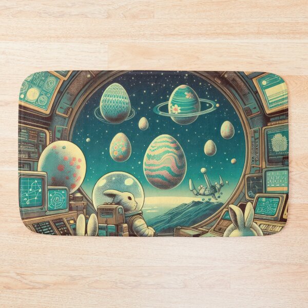 Item preview, easter funny animal rabbit space station designed and sold by Expressions-Sel.