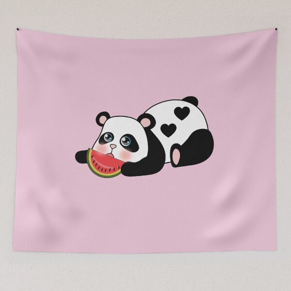 Item preview, Lazy Panda Eating Watermelon designed and sold by Kaidynz.