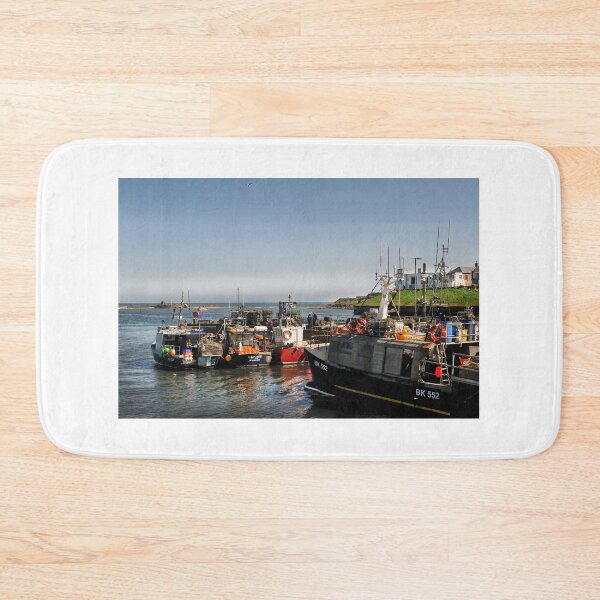 Item preview, Moored fishing boats in Seahouses harbour designed and sold by Richard Flint.