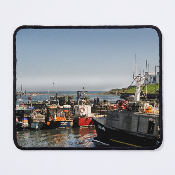 Item preview, Moored fishing boats in Seahouses harbour designed and sold by Richard Flint.