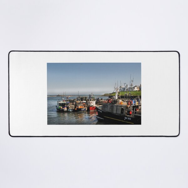 Item preview, Moored fishing boats in Seahouses harbour designed and sold by Richard Flint.