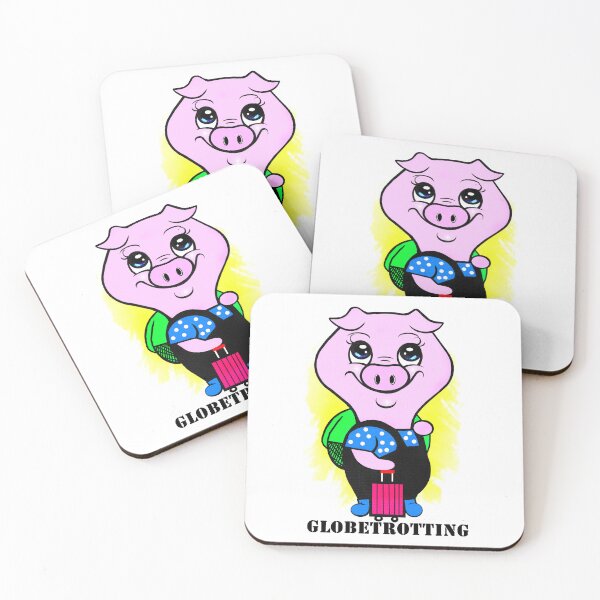 Item preview, Cute pig travelling around the world  designed and sold by Shirley cute art .