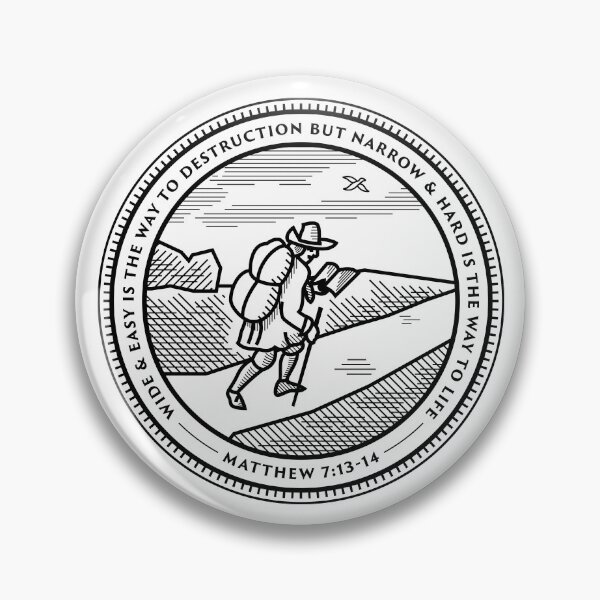 Item preview, Pilgrim's Progress Badge (black) designed and sold by 2fivequotes.