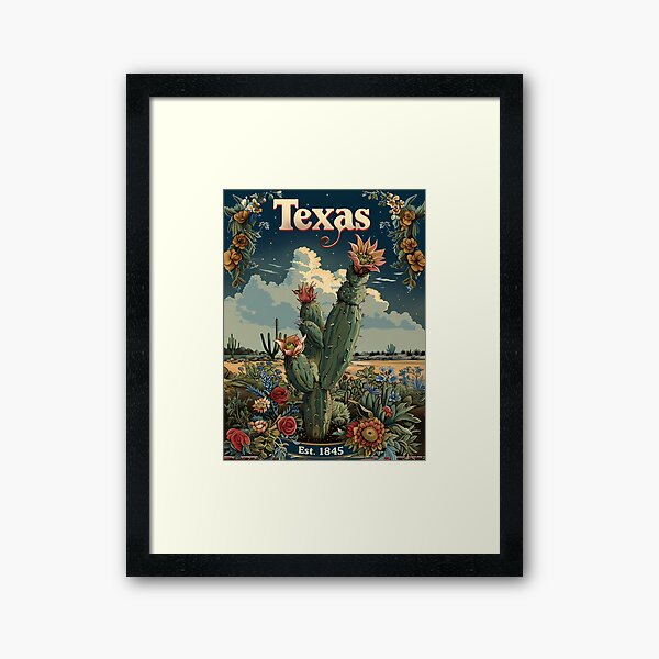 Aperçu de l'œuvre Art mural vintage sur la flore et la faune du Texas créée et vendue par David Balzen.
