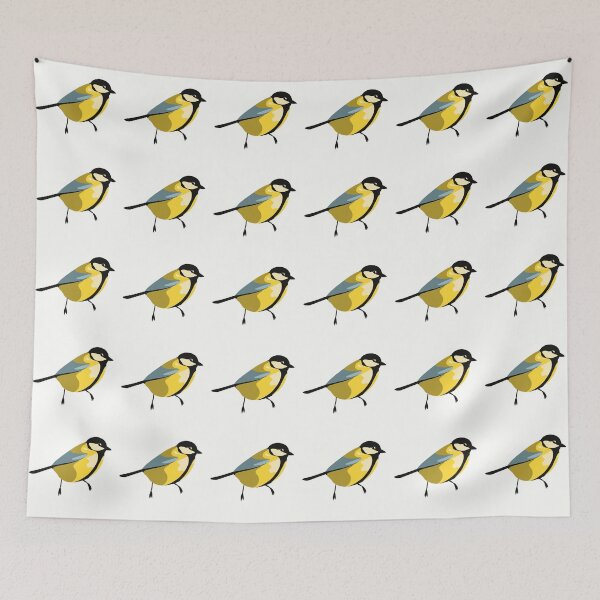 Item preview, Cute stylized little European great tit song bird designed and sold by Kat-D-Art.