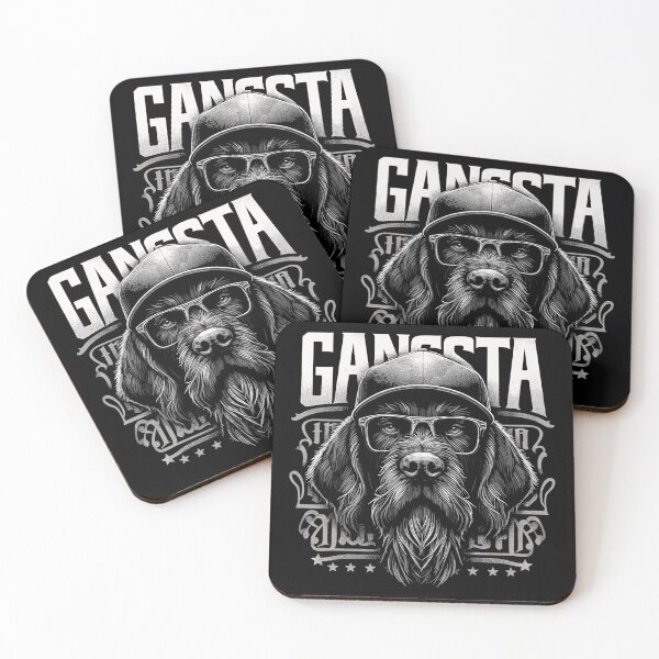 Item preview, German Wirehaired Pointer Gangsta Gangster Dog Glasses Gift designed and sold by Pineapple-Tree.