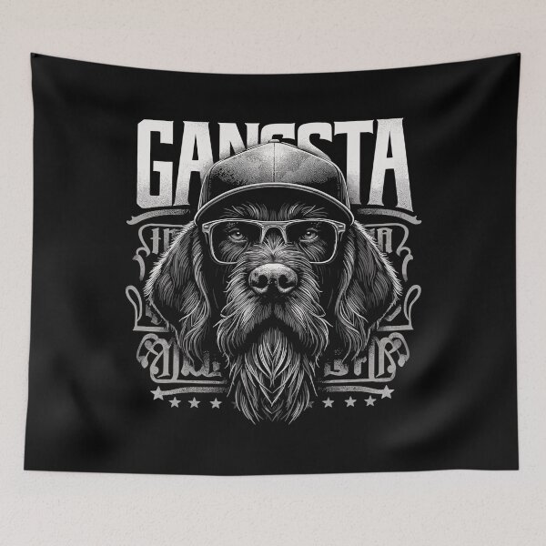 Item preview, German Wirehaired Pointer Gangsta Gangster Dog Glasses Gift designed and sold by Pineapple-Tree.