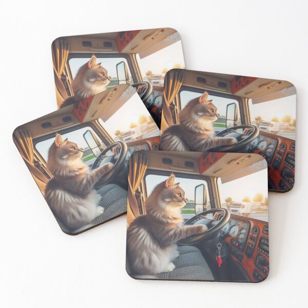 Item preview, Cat drive a truck designed and sold by Picsgalleryai.
