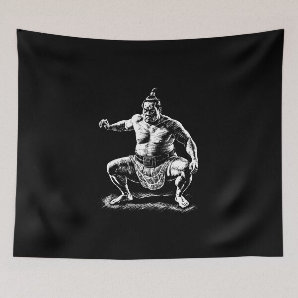 Item preview, Black and White Picture of a Sumo Wrestler designed and sold by Pickmash.