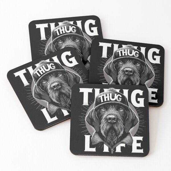 Item preview, German Wirehaired Pointer Gangsta Gangster Life Dog Gift designed and sold by Pineapple-Tree.
