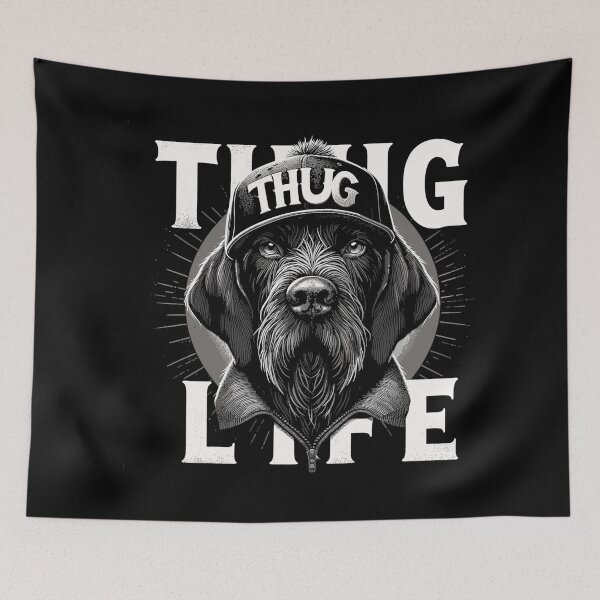 Item preview, German Wirehaired Pointer Gangsta Gangster Life Dog Gift designed and sold by Pineapple-Tree.