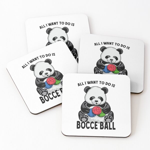 Item preview, Panda Bocce Ball All I Want To Do Is Cute Funny Bear Player designed and sold by GrandeDuc.