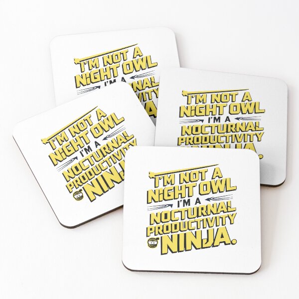 Item preview, Nocturnal Productivity Ninja Typography Father's Day Design - Bold & Vibrant Art designed and sold by HahaHandlesHub.