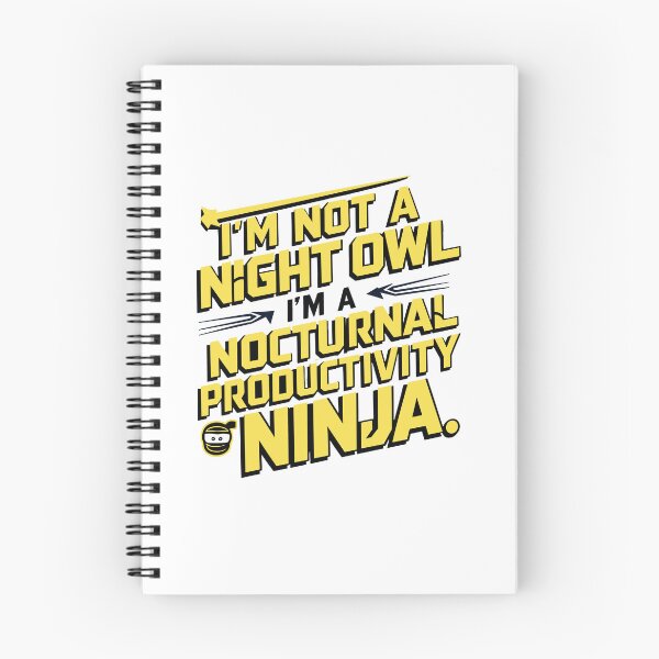 Item preview, Nocturnal Productivity Ninja Typography Father's Day Design - Bold & Vibrant Art designed and sold by HahaHandlesHub.