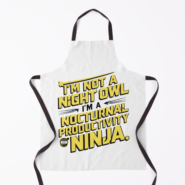 Item preview, Nocturnal Productivity Ninja Typography Father's Day Design - Bold & Vibrant Art designed and sold by HahaHandlesHub.