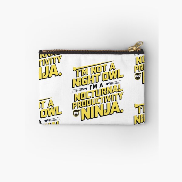 Item preview, Nocturnal Productivity Ninja Typography Father's Day Design - Bold & Vibrant Art designed and sold by HahaHandlesHub.