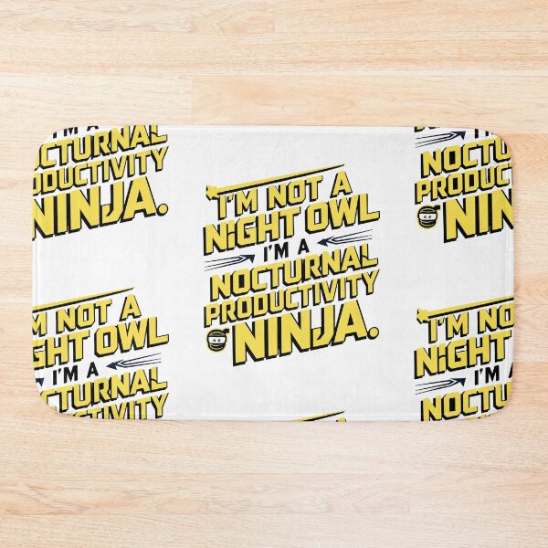 Item preview, Nocturnal Productivity Ninja Typography Father's Day Design - Bold & Vibrant Art designed and sold by HahaHandlesHub.