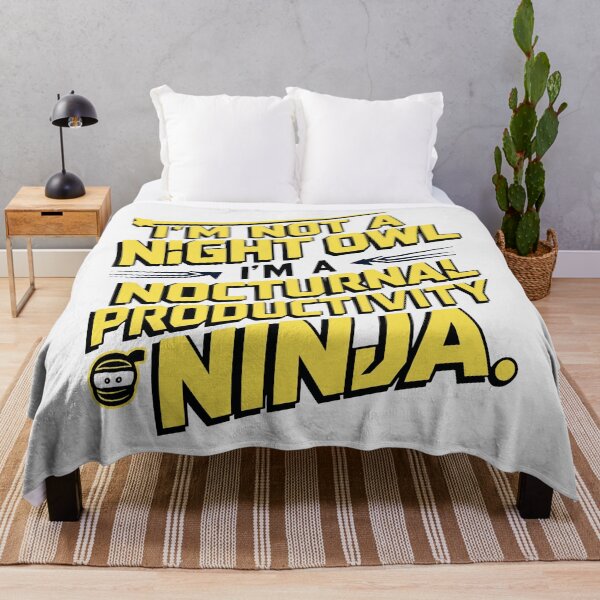 Item preview, Nocturnal Productivity Ninja Typography Father's Day Design - Bold & Vibrant Art designed and sold by HahaHandlesHub.