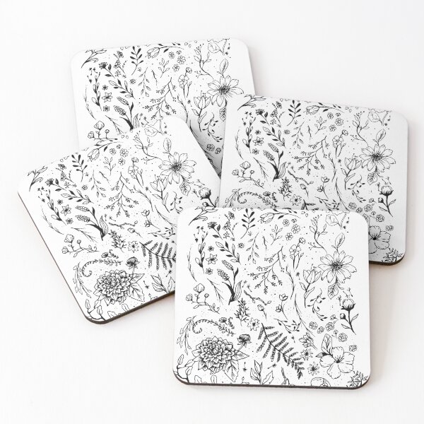 Item preview, Flora Sketch Fill designed and sold by BlckthornMarket.