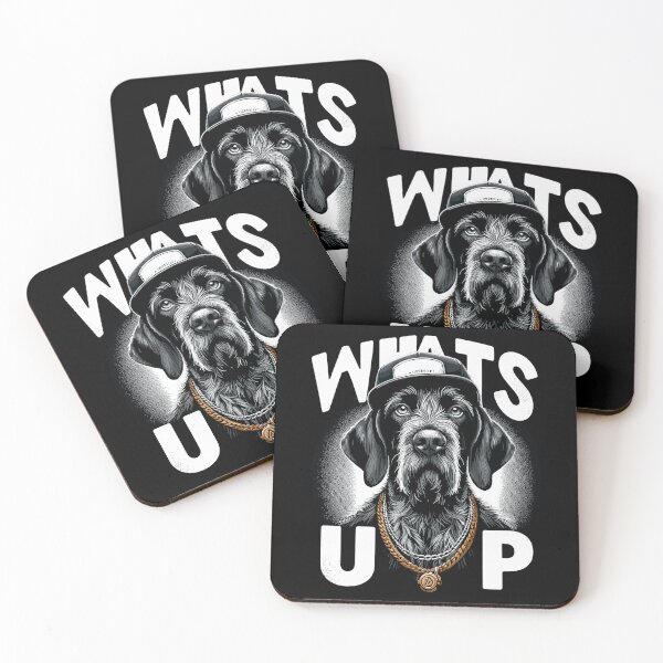 Item preview, German Wirehaired Pointer Gangster What's up Dog Gift designed and sold by Pineapple-Tree.