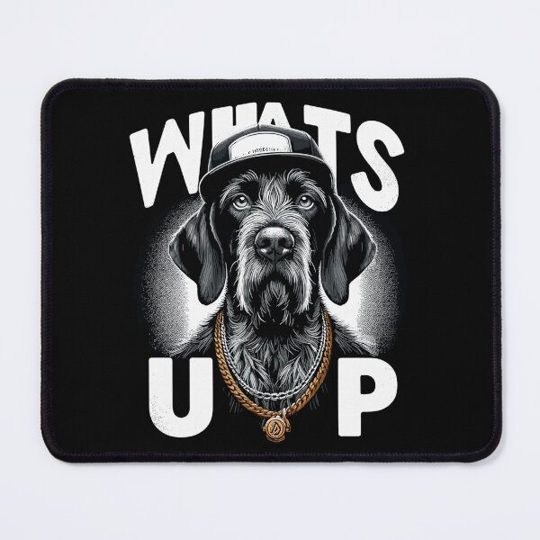 Item preview, German Wirehaired Pointer Gangster What's up Dog Gift designed and sold by Pineapple-Tree.