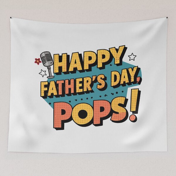 Item preview, Happy Father's Day Pops Sticker - Retro Vibrant Comic Book Style! designed and sold by HahaHandlesHub.