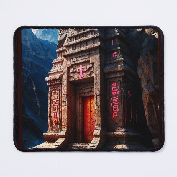 Item preview, The Old Temple Of The Amalgites Within The Seven Magic Mountains Mysterious AI Concept Art by Xzendor7 designed and sold by Xzendor7 Digital Art Creations.