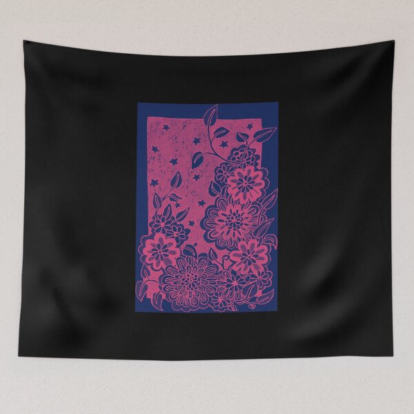 Item preview, Blue Pink Flowers And Leaves designed and sold by Fransyn.