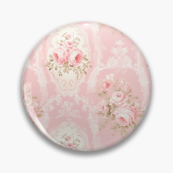 Item preview, Shabby Chic Pink Roses and Lace Cottagecore Pattern designed and sold by LouieVanille.
