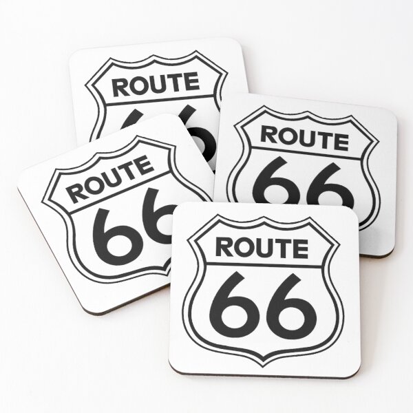 Item preview, route 66 traffic sign, black and white designed and sold by Numbers-Art.