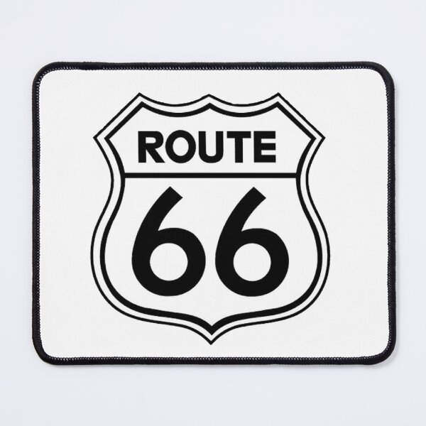 Item preview, route 66 traffic sign, black and white designed and sold by Numbers-Art.