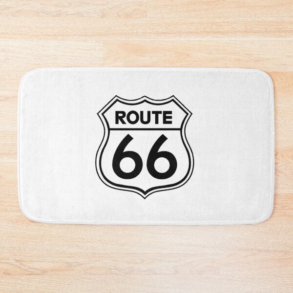 Item preview, route 66 traffic sign, black and white designed and sold by Numbers-Art.