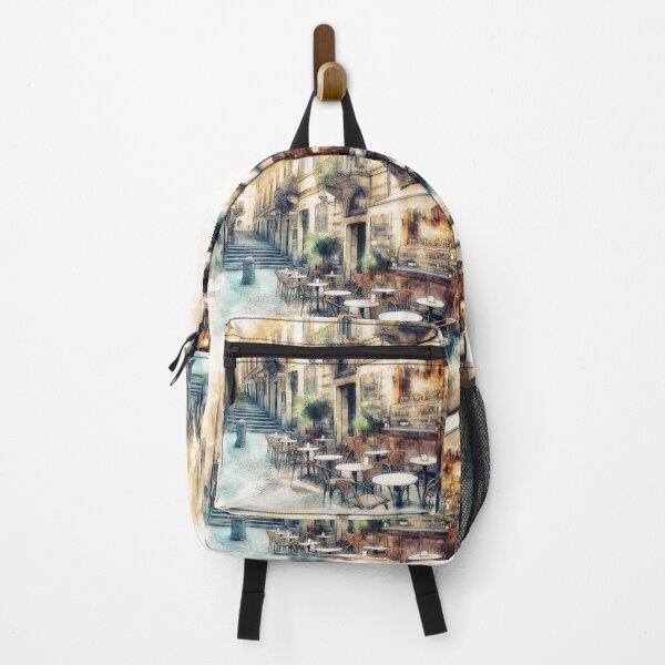 Item preview, Dreamy Watercolor Morning in a European Café designed and sold by ArtComixHaven.
