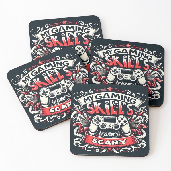 Item preview, My Gaming Skills Are Scary typography designed and sold by maxmaj.