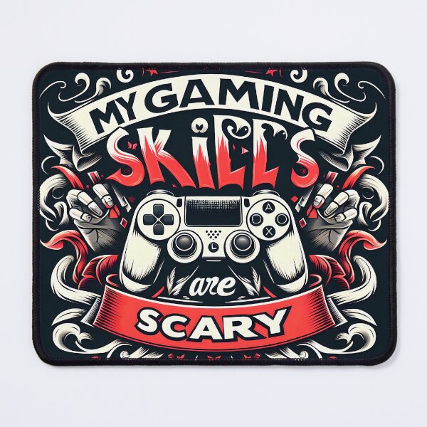 Item preview, My Gaming Skills Are Scary typography designed and sold by maxmaj.