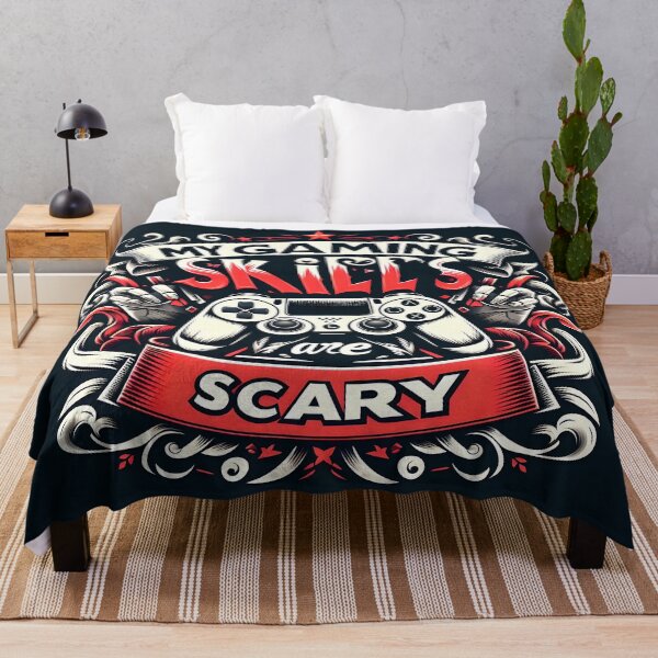 Item preview, My Gaming Skills Are Scary typography designed and sold by maxmaj.