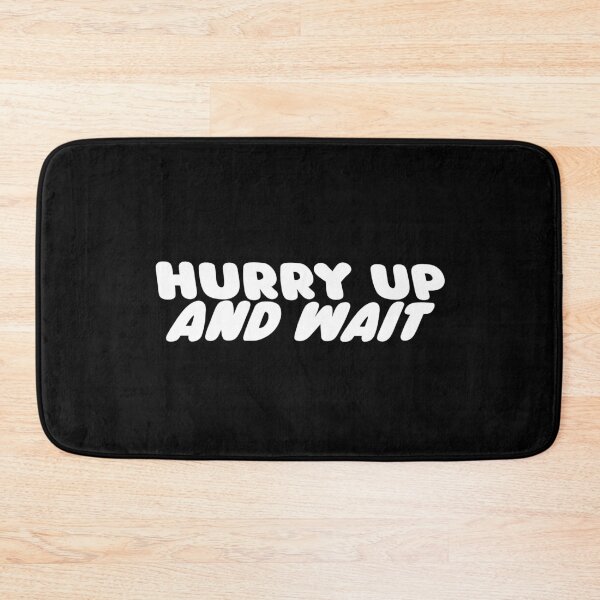 Item preview, Hurry Up And Wait in White | Retro 60s and 70s Bubble Font designed and sold by TeaLimeTwo.