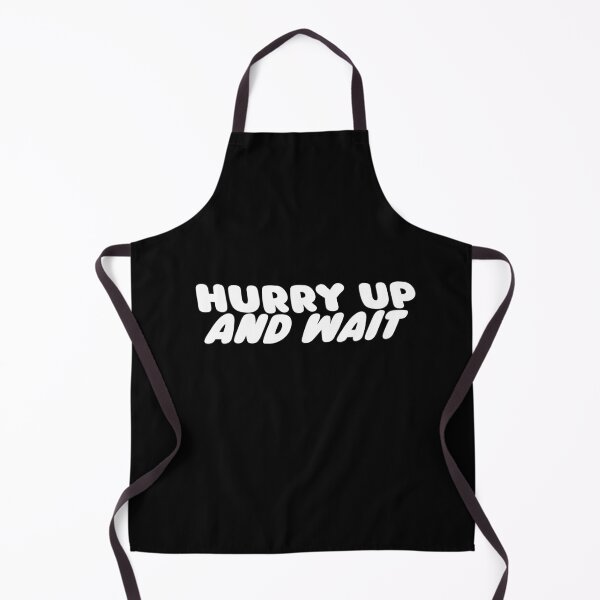 Item preview, Hurry Up And Wait in White | Retro 60s and 70s Bubble Font designed and sold by TeaLimeTwo.