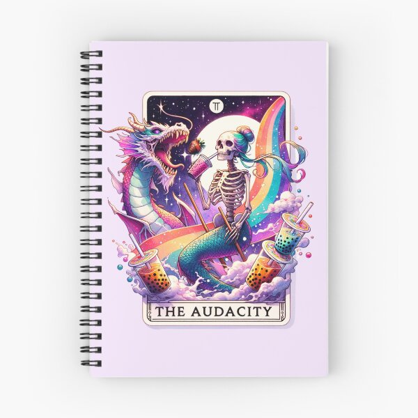 Aperçu de l'œuvre Parodie de carte de tarot squelette drôle Audacity créée et vendue par Margival.