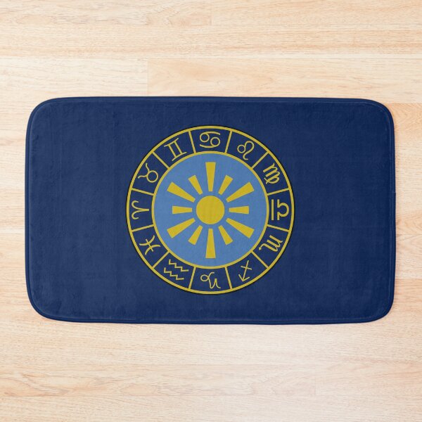 Item preview, Astrological Zodiac Symbols Wheel+Sun Gold+Blues designed and sold by NataliePaskell.