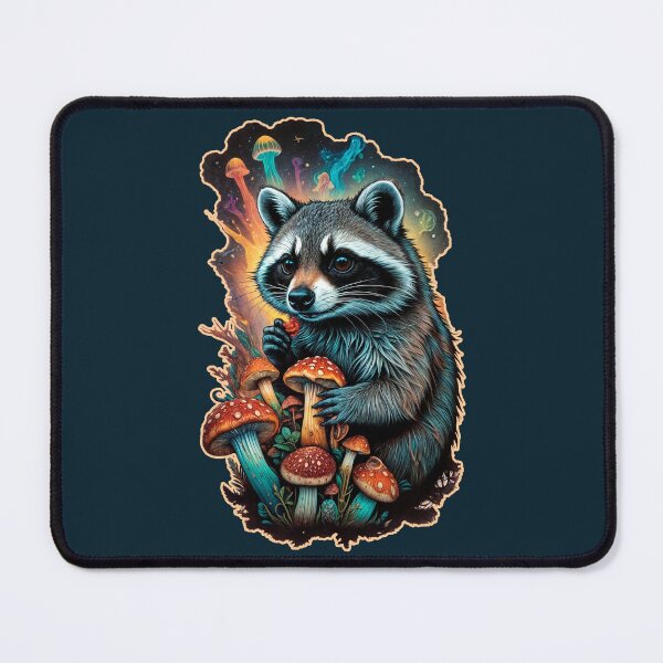 Item preview, Psychedellic racoon designed and sold by GreenKingShop.