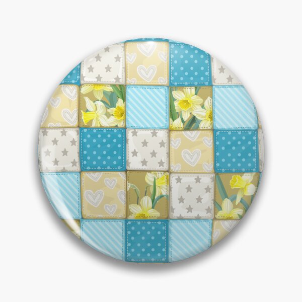 Artikelvorschau, Daffodil Spring Quilt gemusterte Quadrate für Mama, Oma, Schwester entworfen und verkauft von julyperson.