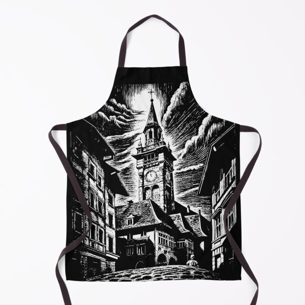Item preview, Black and White Engraving-style Illustration of the Zytglogge in Bern designed and sold by Pickmash.