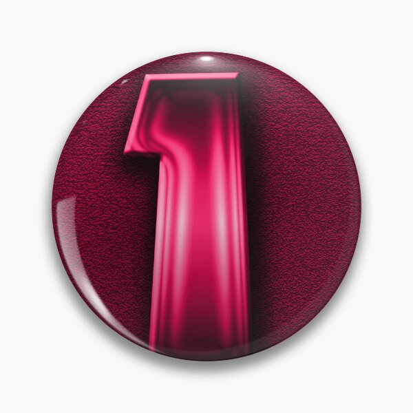 Item preview, Number 1 unit written in pink shiny metallic texture background designed and sold by SpinklyCreations.