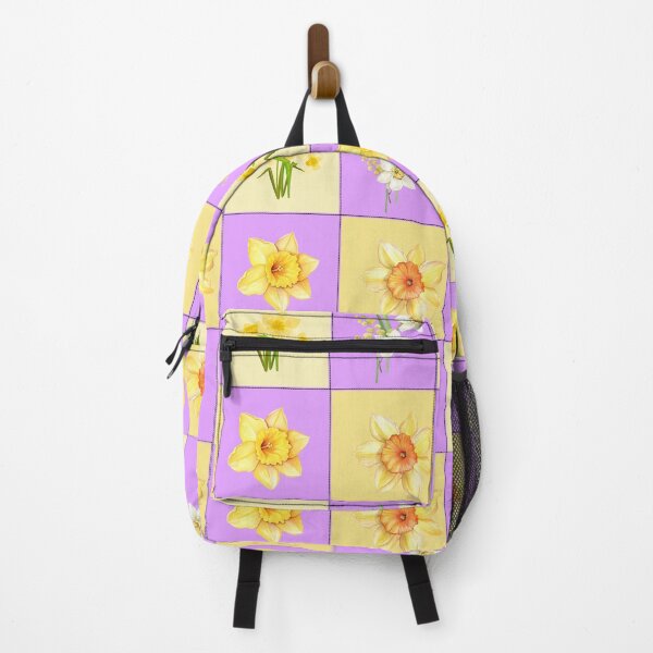 Item preview, Yellow Purple Daffodil Spring Quilt Patterned Squares for Mom, Grandma, Sister  designed and sold by julyperson.
