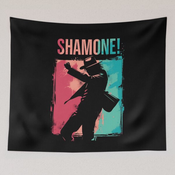 Item preview, Shamone! - Icon Silhouette - Red, Blue and Black Backdrop - Pop Music designed and sold by Fenay Designs.